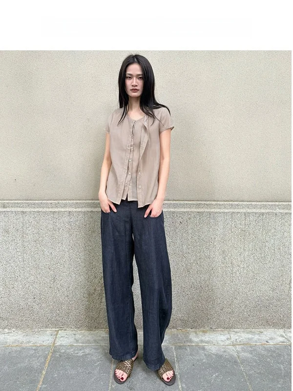 Y III CHUAN EO Original Linen Deconstructed irt Casual ort Sve Женский топ на пуговицах Thin Cool Feeling round Ne Top
Y III CHUAN EO Original Linen Deconstructed irt Casual ort Sve Женский топ на пуговицах Thin Cool Feeling round Ne Top