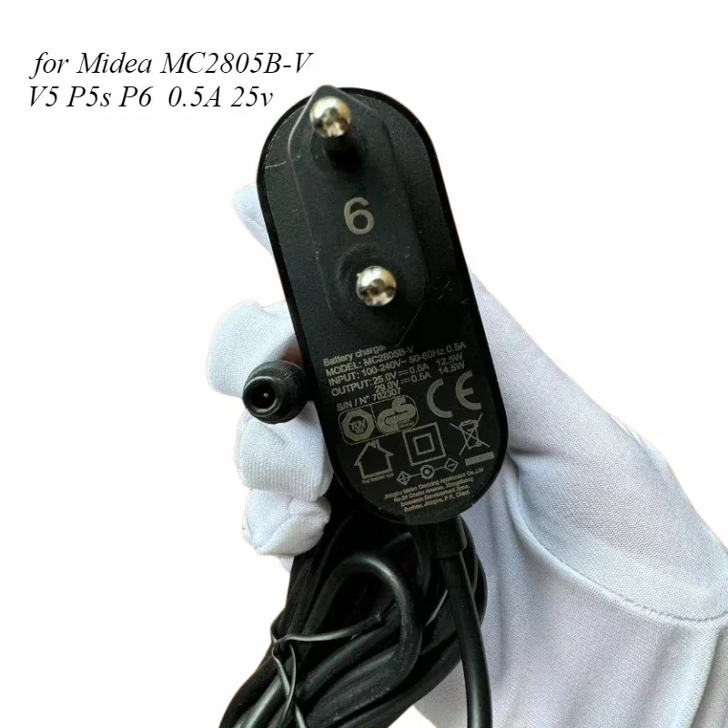 MC2805B Vacuum Cleaner Parts EU Charger for Midea Vacuum V5 P5s P6 0.5A 25v
MC2805B Vacuum Cleaner Parts EU Charger for Midea Vacuum V5 P5s P6 0.5A 25v