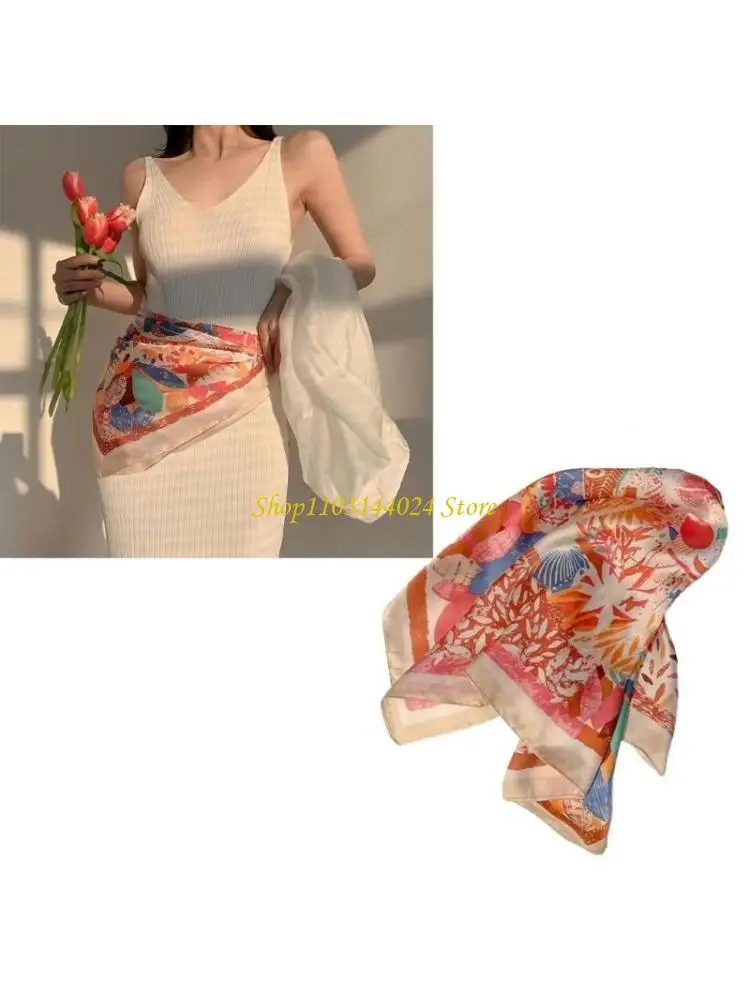 N5KE Fashionable Square Scarf Bright Color Pattern Shawl for Women Beach Vacation
N5KE Fashionable Square Scarf Bright Color Pattern Shawl for Women Beach Vacation