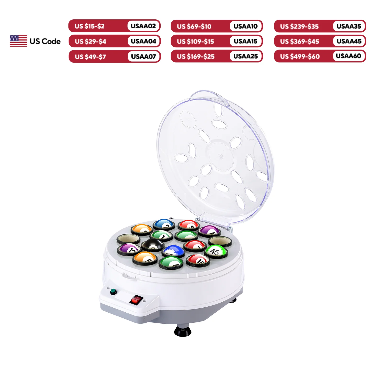 Pool Ball Cleaner Machine 110V Automatic Pool Ball Washer Machine, Billiards Cleaner, for Clubs Clubhouses Gymnasiums
Pool Ball Cleaner Machine 110V Automatic Pool Ball Washer Machine, Billiards Cleaner, for Clubs Clubhouses Gymnasiums