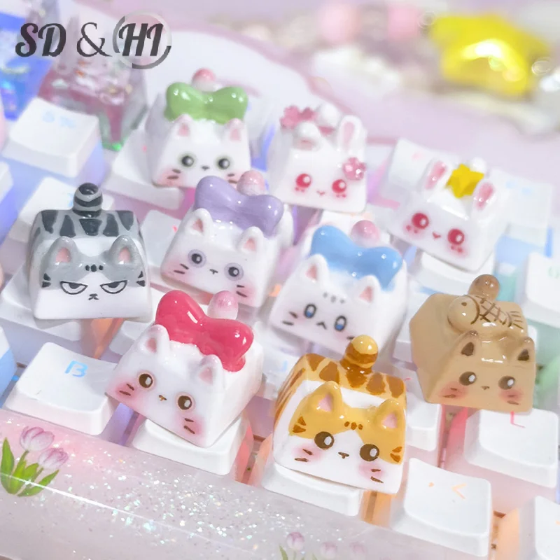 Оригинальная 3d-клавиатура с изображением милого кота из смолы, оригинальные игровые художественные клавиши ручной работы для механических клавиатур, подарок
Оригинальная 3d-клавиатура с изображением милого кота из смолы, оригинальные игровые художественные клавиши ручной работы для механических клавиатур, подарок