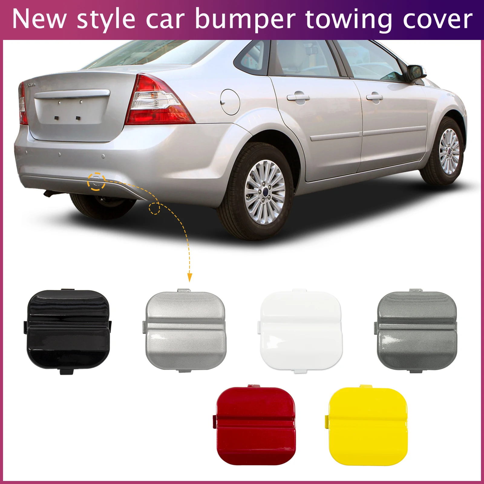 Rear Bumper Tow Hook Cap Towing Eye Cover For Ford Focus II MK2 2008-2010 Sedan Saloon 8M59-F17K922-AA 1521717 Car Accessories
Rear Bumper Tow Hook Cap Towing Eye Cover For Ford Focus II MK2 2008-2010 Sedan Saloon 8M59-F17K922-AA 1521717 Car Accessories