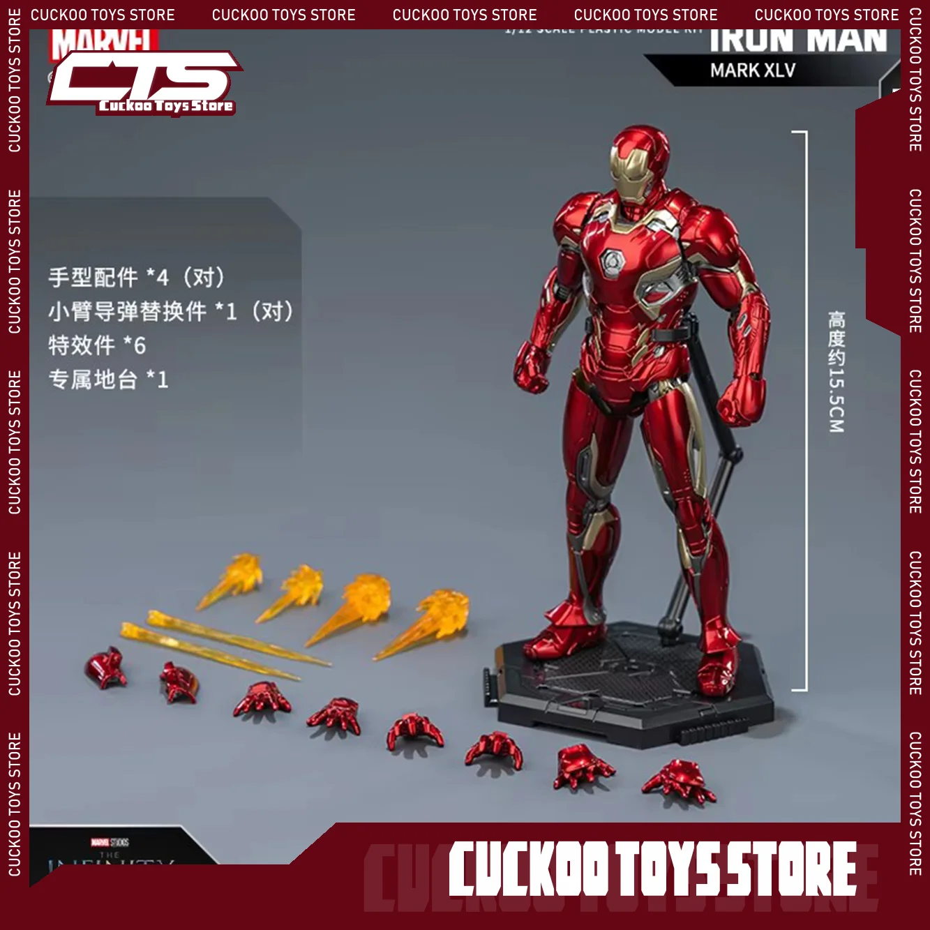New Original Fondjoy Iron Man MK45 Model Kit 1/12 Infinity Saga Ironman Assembly ABS Joint Movable Kid Toy Customized Gift
New Original Fondjoy Iron Man MK45 Model Kit 1/12 Infinity Saga Ironman Assembly ABS Joint Movable Kid Toy Customized Gift