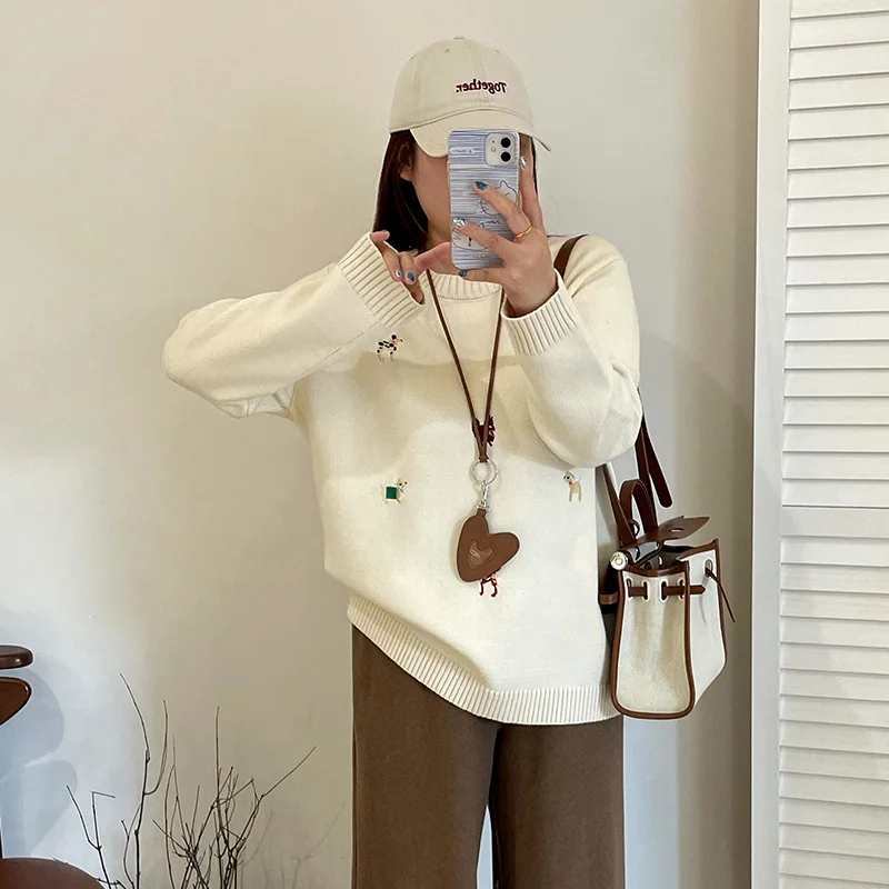 plus Size Women's Casual Embroidered Knitwear Long Sve round Ne Loose Fit Winter Sweater Comfortable Sweet Sle Top
plus Size Women's Casual Embroidered Knitwear Long Sve round Ne Loose Fit Winter Sweater Comfortable Sweet Sle Top