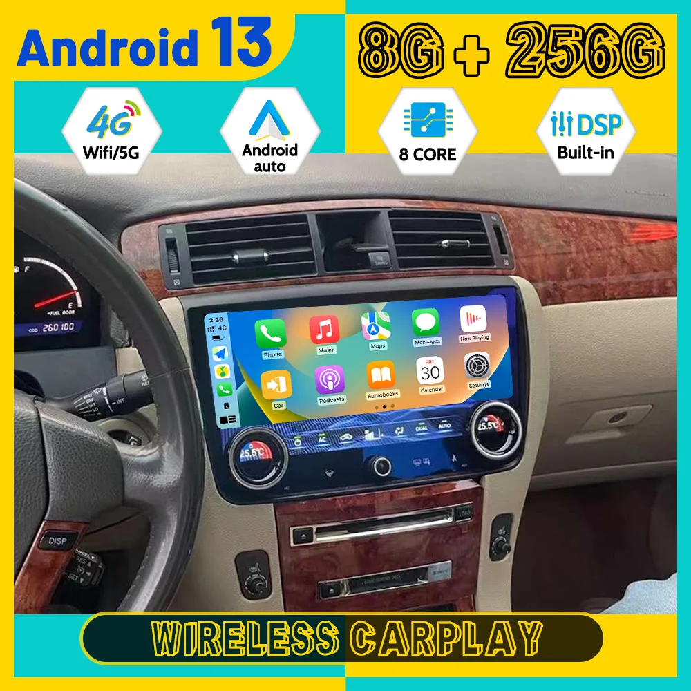 12 дюймов навигация 8-ядерный Carplay для Toyota Crown 2007-2011 мультимедийный плеер Android 13 Авто GPS Navi Беспроводная головка
12 дюймов навигация 8-ядерный Carplay для Toyota Crown 2007-2011 мультимедийный плеер Android 13 Авто GPS Navi Беспроводная головка