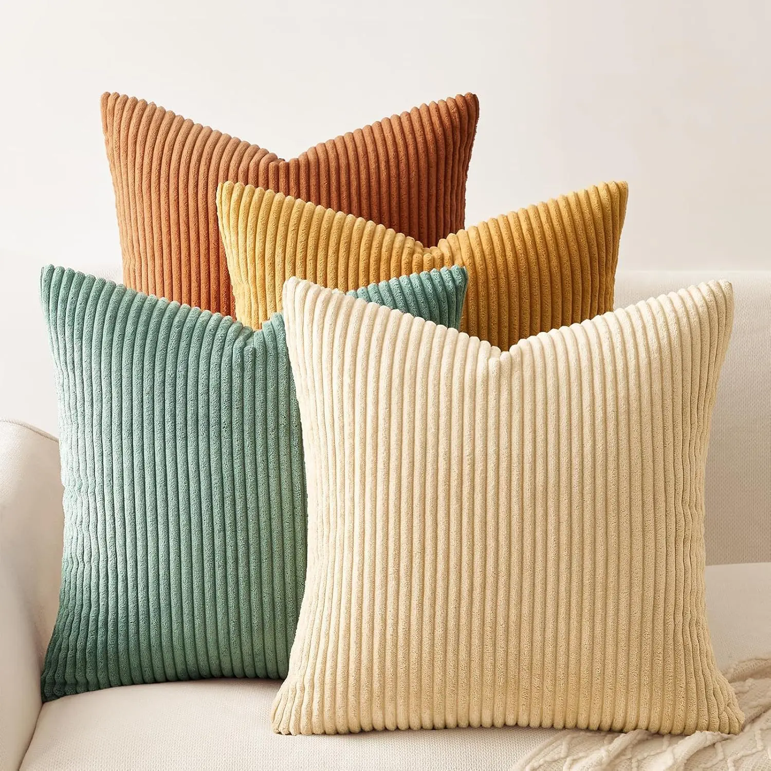 4 Pcs 18x18 Throw Pillow Covers Boho Farmhouse Modern Natural Decorative Cushion Covers Fall Home Decor for Couch Bed Sofa 
4 Pcs 18x18 Throw Pillow Covers Boho Farmhouse Modern Natural Decorative Cushion Covers Fall Home Decor for Couch Bed Sofa