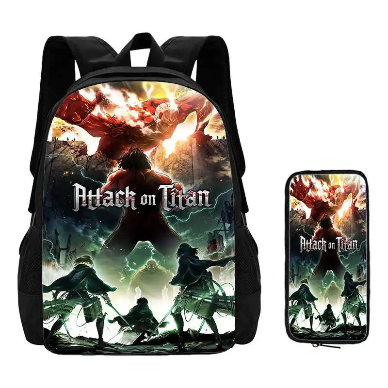 2Pcs Set Attack On Anime Titan School Bags with Pencil Bag,Custom Image School Backpack for Children,Cartoon Kids bags for Pupil
2Pcs Set Attack On Anime Titan School Bags with Pencil Bag,Custom Image School Backpack for Children,Cartoon Kids bags for Pupil
