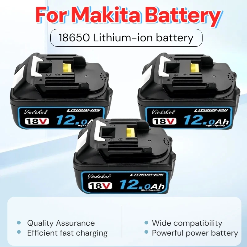 New 18V 12000Ah Lithium Battery Large Capacity For Makita 18V DGA404 DTW700 DHR202 DJV182 DDF487 Power Tool Replacement Battery
New 18V 12000Ah Lithium Battery Large Capacity For Makita 18V DGA404 DTW700 DHR202 DJV182 DDF487 Power Tool Replacement Battery