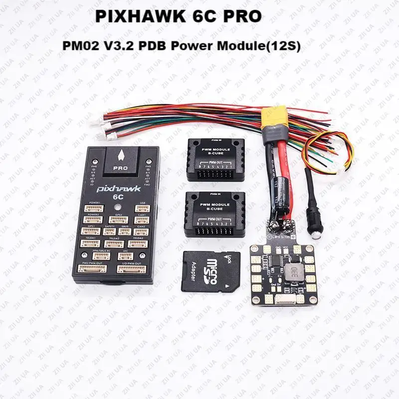 PIXHAWK 6C PRO FMUV6C Ardupilot PX4 32 Bit Flight Controller Autopilot with 4G SD Safety Built-in Buzzer Power Module 12S PDB
PIXHAWK 6C PRO FMUV6C Ardupilot PX4 32 Bit Flight Controller Autopilot with 4G SD Safety Built-in Buzzer Power Module 12S PDB