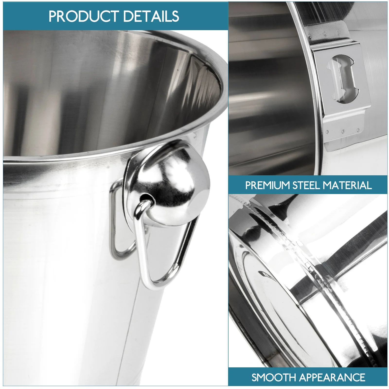 Elegant Ice Bucket Large Capacity Premium Steel Bucket Multi-Function Wine Cooler Compact Portable Household KTV Bar 
Elegant Ice Bucket Large Capacity Premium Steel Bucket Multi-Function Wine Cooler Compact Portable Household KTV Bar