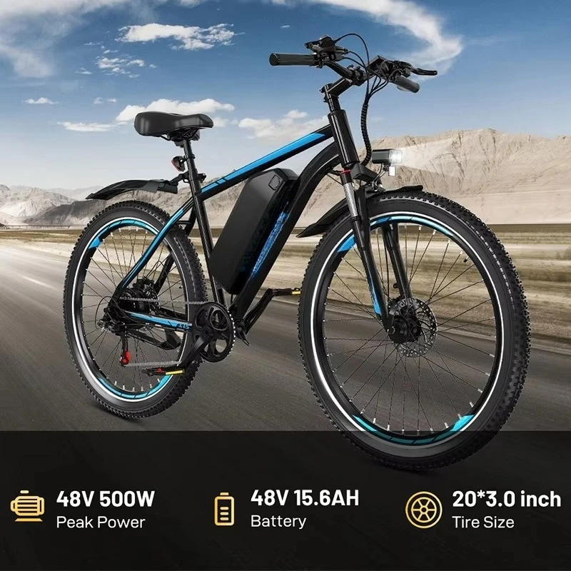SXLL Electric bicycle 26 inch hiking electric bicycle 500W 48v15.6ah remote double suspension all-terrain electric city bicycle
SXLL Electric bicycle 26 inch hiking electric bicycle 500W 48v15.6ah remote double suspension all-terrain electric city bicycle