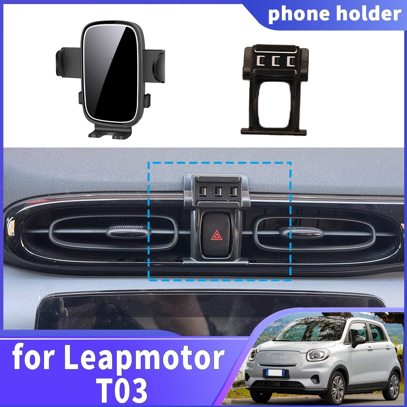 fit for Leapmotor T03 Navigation Phone Holder Mount Customized Dashboard Car accessoires
fit for Leapmotor T03 Navigation Phone Holder Mount Customized Dashboard Car accessoires