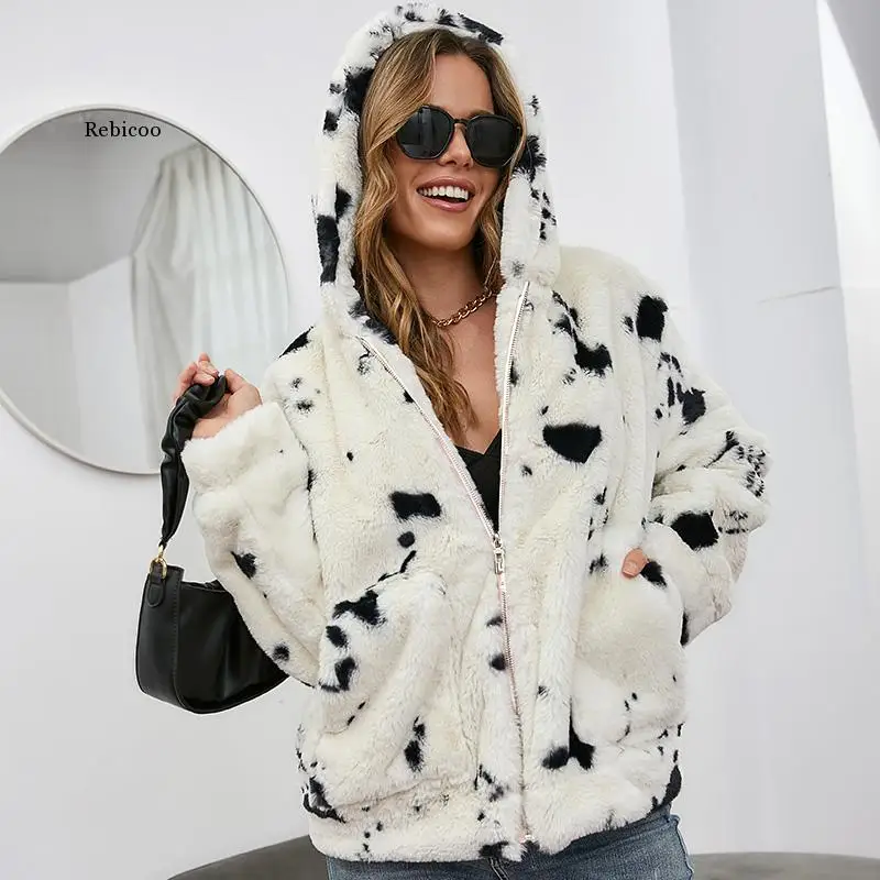 Women Winter Faux Fur Coat Slim Warm Leopard Print Hood Fur Coat Women Jackets Soft Thick Casual Overcoat Women Outerwear
Women Winter Faux Fur Coat Slim Warm Leopard Print Hood Fur Coat Women Jackets Soft Thick Casual Overcoat Women Outerwear