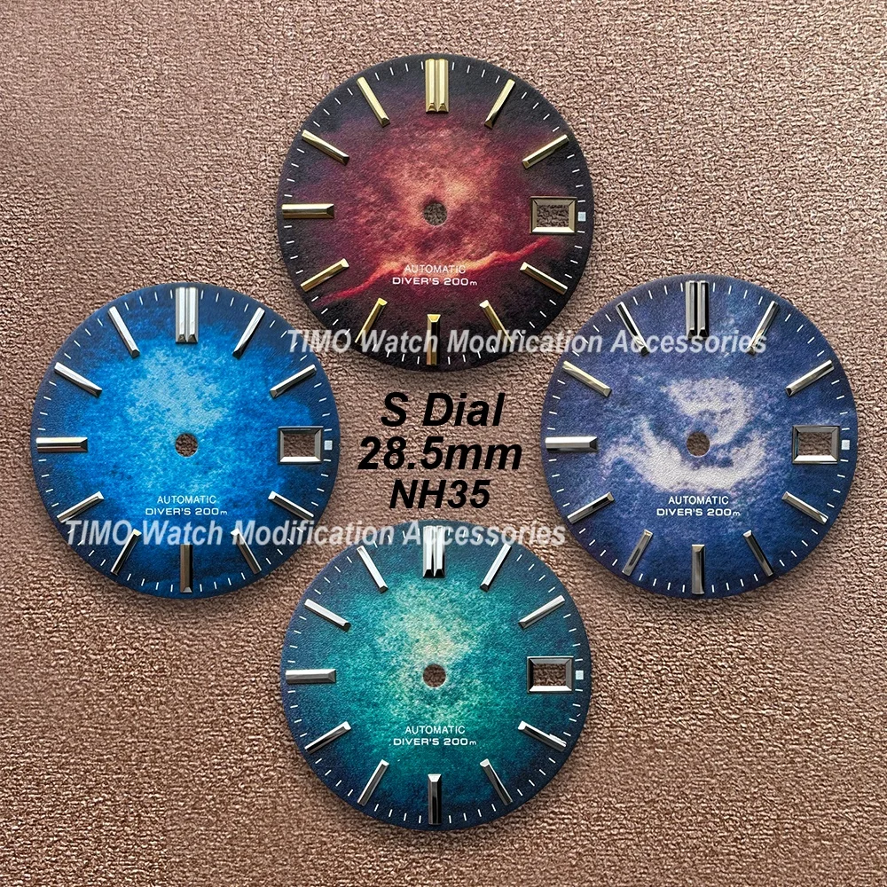28.5mm S Logo Dial Suitable For NH35 Janpan Movement Sunburst Colorful High Quality Man's Watch Modification Accessories
28.5mm S Logo Dial Suitable For NH35 Janpan Movement Sunburst Colorful High Quality Man's Watch Modification Accessories