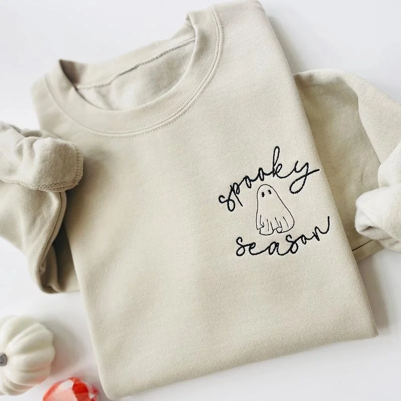 Halloween Embroidered Sweatshirt Women's Premium Fashion Color Crew Neck Long Sleeve Comfortable Fit Streetwear
Halloween Embroidered Sweatshirt Women's Premium Fashion Color Crew Neck Long Sleeve Comfortable Fit Streetwear
