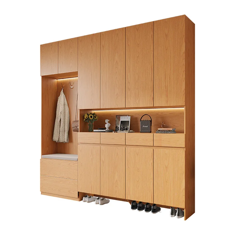 Oak household door entry storage drawer large capacity solid wood integrated to the top wall locker
Oak household door entry storage drawer large capacity solid wood integrated to the top wall locker