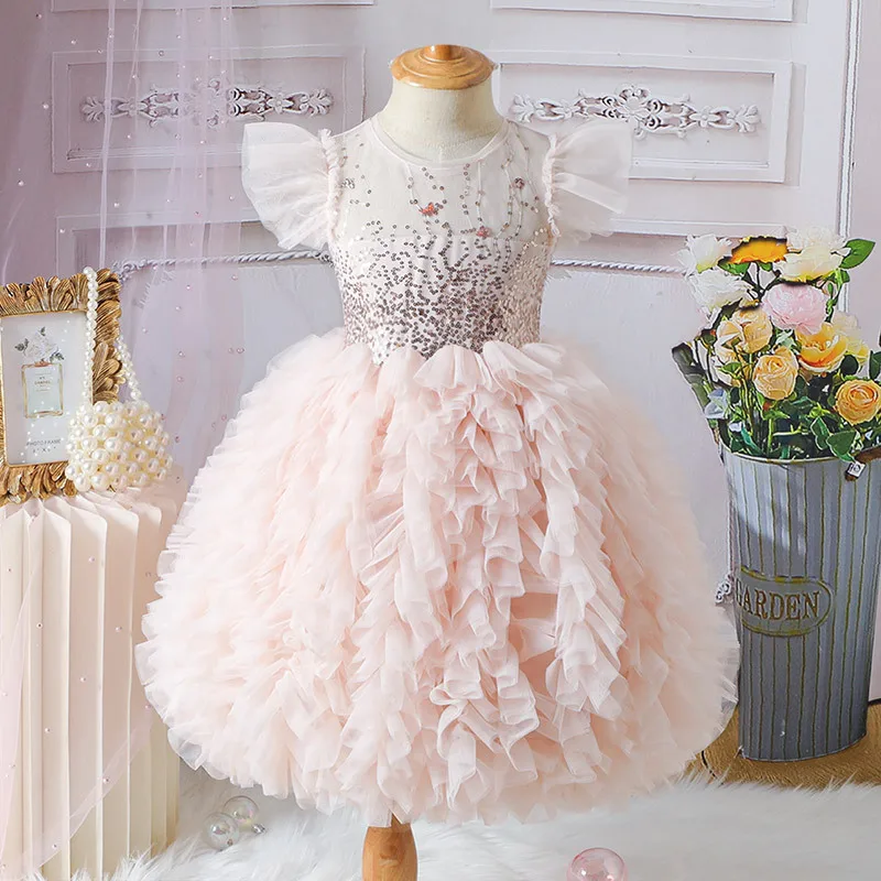 Girls Spring Summer Autumn New Sequin Mesh Puffy Cake Piano Performance Princess Dress
Girls Spring Summer Autumn New Sequin Mesh Puffy Cake Piano Performance Princess Dress