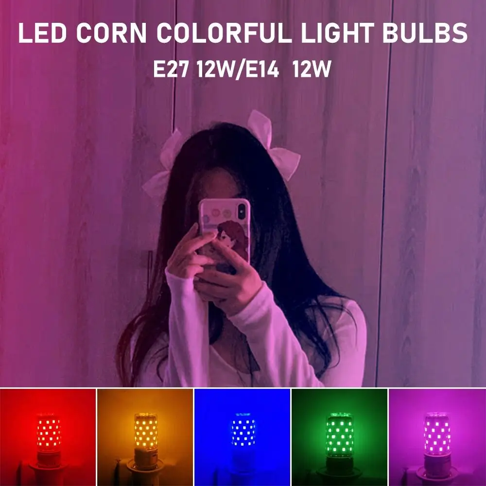 E14 E27 Screw Base LED Corn colorful Light Bulbs 85-265V aluminum Corn Lamp colorful Ultra Bright Led Candle Light Bulb
E14 E27 Screw Base LED Corn colorful Light Bulbs 85-265V aluminum Corn Lamp colorful Ultra Bright Led Candle Light Bulb