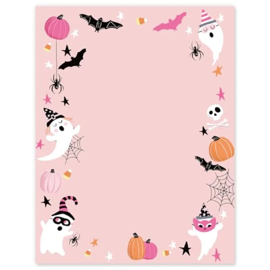 60 Sheets Halloween Stationery Letterhead Paper Pumpkin Ghost Bat Writing Paper for Party Invitations School Office Printing, 8
60 Sheets Halloween Stationery Letterhead Paper Pumpkin Ghost Bat Writing Paper for Party Invitations School Office Printing, 8
