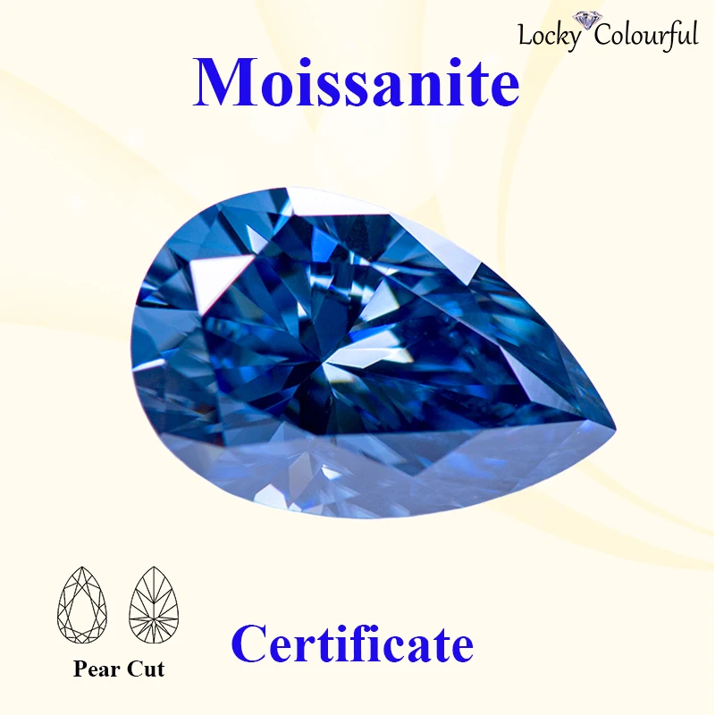 Moissanite Pear Shape VVS1 Primary Royal Blue Color with GRA Certificate Charms Beads for DIY Jewelry Making Pendant Materials
Moissanite Pear Shape VVS1 Primary Royal Blue Color with GRA Certificate Charms Beads for DIY Jewelry Making Pendant Materials