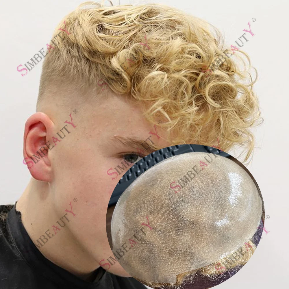 26mm Curly Human Hair Men's Toupee #613 #1B80 Blonde Brown Durable 0.06mm Thin Skin Vloop Natural Hairline Prosthesi System Wigs
26mm Curly Human Hair Men's Toupee #613 #1B80 Blonde Brown Durable 0.06mm Thin Skin Vloop Natural Hairline Prosthesi System Wigs
