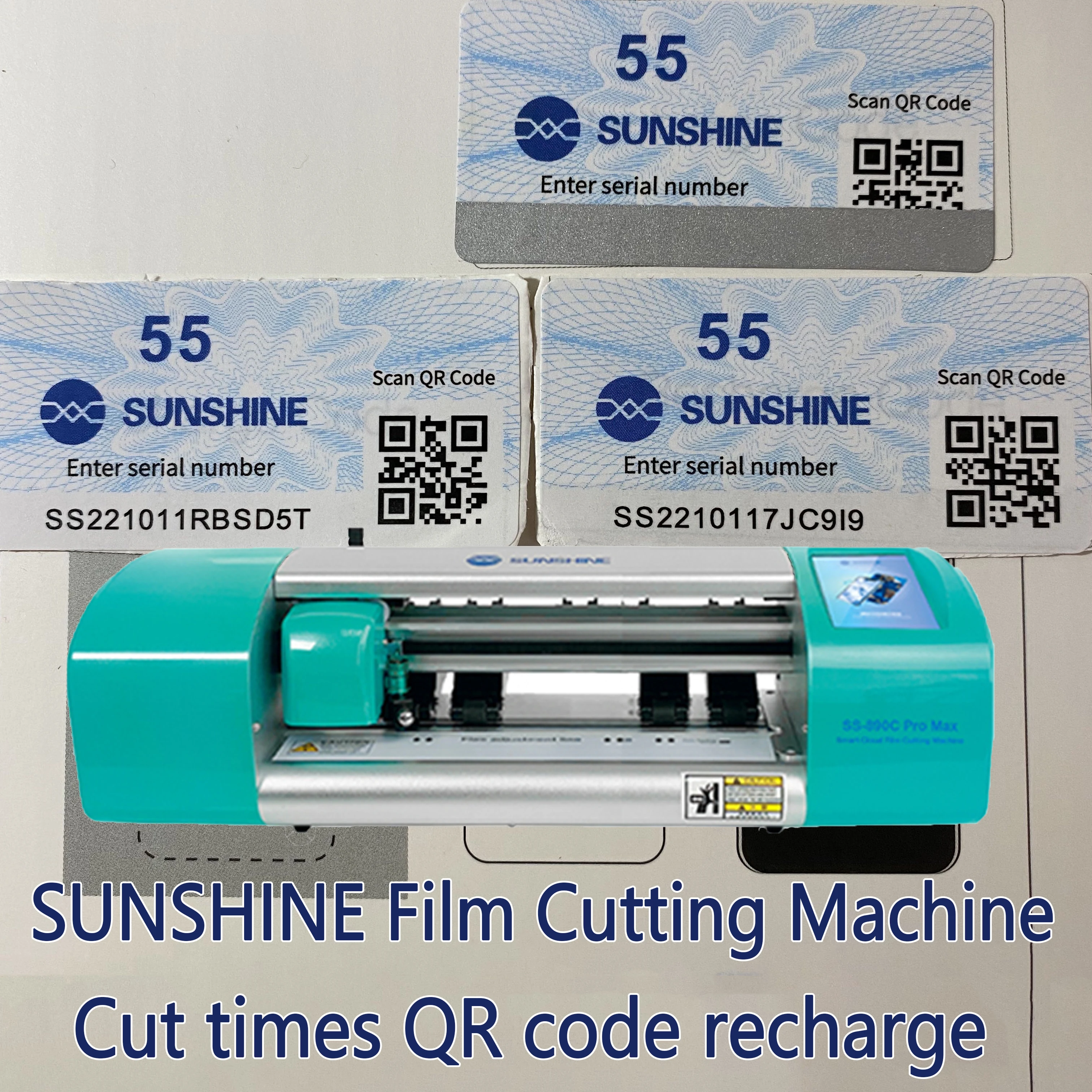 SUNSHINE Original Cut QR Code Sunshine Intelligent Film Cutting Machine Recharge Cut Times For SS-890C Pro Max 890C Mini RL-870
SUNSHINE Original Cut QR Code Sunshine Intelligent Film Cutting Machine Recharge Cut Times For SS-890C Pro Max 890C Mini RL-870