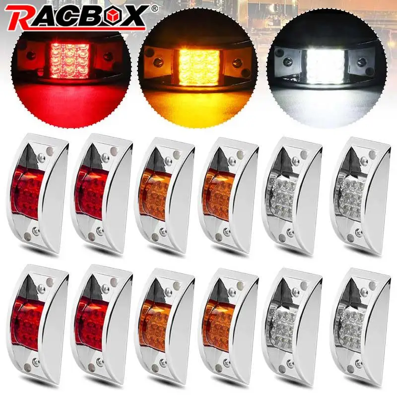 10pcs 12 LED Square Side Marker Light Rear Light Turn Signal Lamp 12V 24V Warning Stop Light For Car Truck Trailer Tractor Lorry
10pcs 12 LED Square Side Marker Light Rear Light Turn Signal Lamp 12V 24V Warning Stop Light For Car Truck Trailer Tractor Lorry