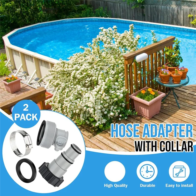 Swimming Pool Hoses Adapter Type A/B Connector For 1.25Inch And 1.5Inch Hoses For Intex Filter Pump, Salt Water Systems Durable
Swimming Pool Hoses Adapter Type A/B Connector For 1.25Inch And 1.5Inch Hoses For Intex Filter Pump, Salt Water Systems Durable