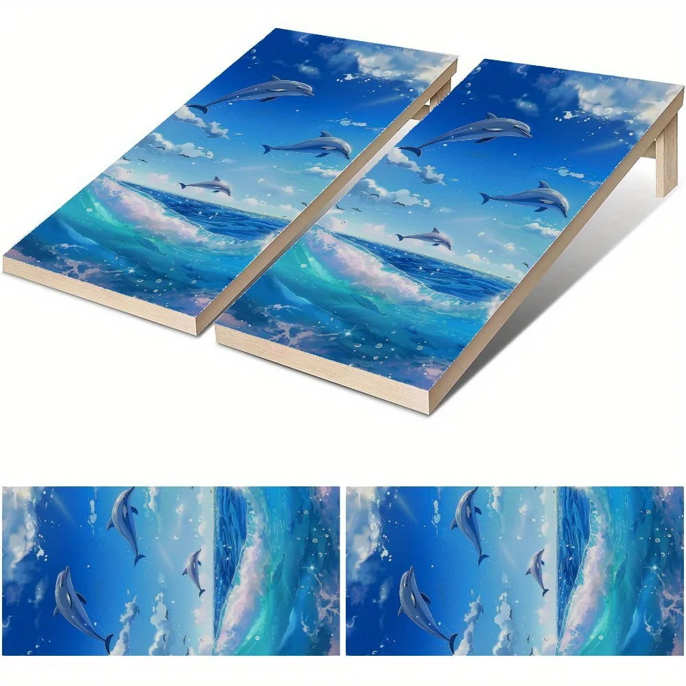 Sea, Sky and Dolphin Shadows Waterproof Cornhole Board Vinyl Wraps, PVC Outdoor Game Board Design, Perfect for Sports & Leisure
Sea, Sky and Dolphin Shadows Waterproof Cornhole Board Vinyl Wraps, PVC Outdoor Game Board Design, Perfect for Sports & Leisure