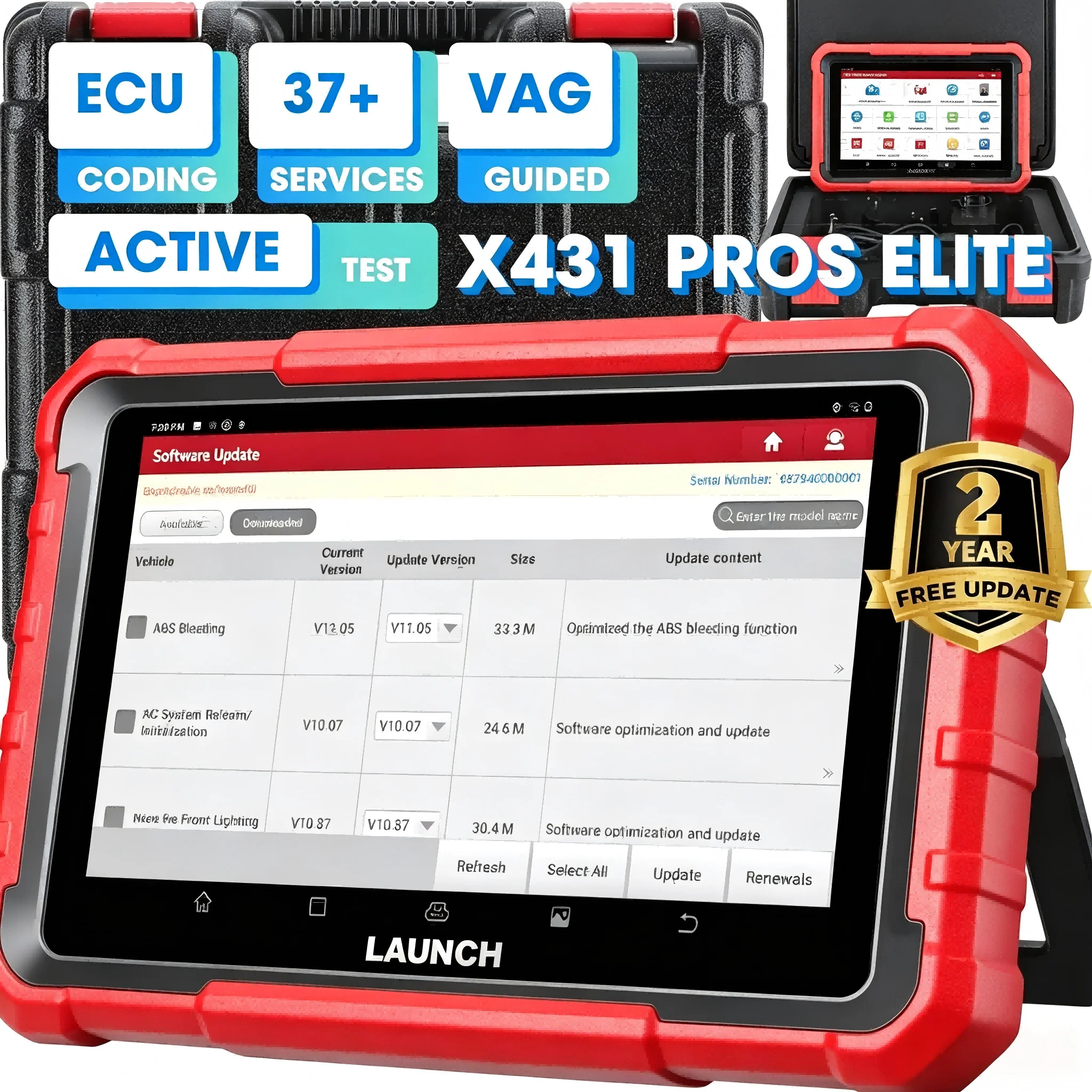 Launch X431 PROS Elite Car Diagnostic Tool OBD2 Diagnostic Scanner for Car Rest Car Diagnosis Car Repair Tool
Launch X431 PROS Elite Car Diagnostic Tool OBD2 Diagnostic Scanner for Car Rest Car Diagnosis Car Repair Tool