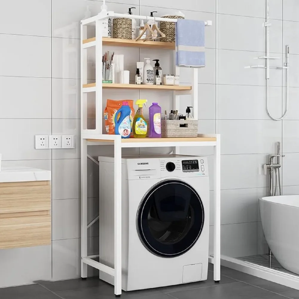 3 Tier Wooden Over The Washer and Dryer Storage Shelf Bathroom Shelf Washing Machine Storage Shelf for Bathroom Laundry Room
3 Tier Wooden Over The Washer and Dryer Storage Shelf Bathroom Shelf Washing Machine Storage Shelf for Bathroom Laundry Room