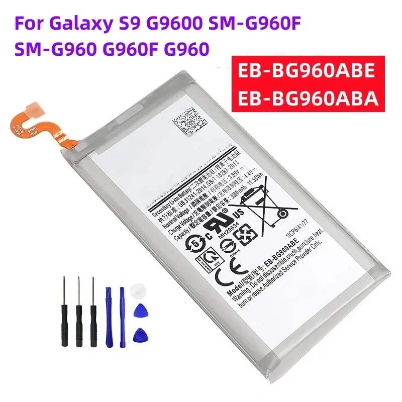 Сменный аккумулятор EB-BG960ABE EB-BG960ABA для Galaxy S9 G9600 SM-G960F SM-G960 G960F G960, аккумулятор для телефона 3000 мАч + инструменты
Сменный аккумулятор EB-BG960ABE EB-BG960ABA для Galaxy S9 G9600 SM-G960F SM-G960 G960F G960, аккумулятор для телефона 3000 мАч + инструменты