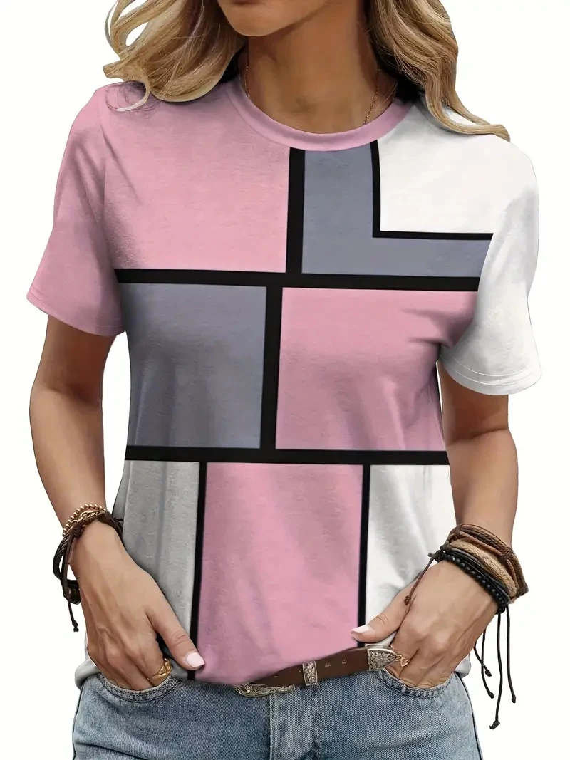 Women's Plus Size 3D Printed Round Neck Short Sleeved T-shirt, Loose and Casual, Soft, Comfortable and Breathable,outdoor Sports
Women's Plus Size 3D Printed Round Neck Short Sleeved T-shirt, Loose and Casual, Soft, Comfortable and Breathable,outdoor Sports