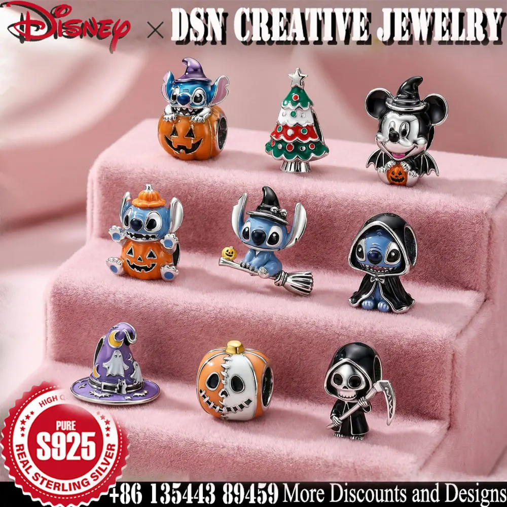 Бусины-шармы DSN на Хэллоуин, эмалевые бусины Disney Stitch, мультяшные шармы Микки для браслетов на змеиной цепочке, ювелирные аксессуары в стиле POP
Бусины-шармы DSN на Хэллоуин, эмалевые бусины Disney Stitch, мультяшные шармы Микки для браслетов на змеиной цепочке, ювелирные аксессуары в стиле POP