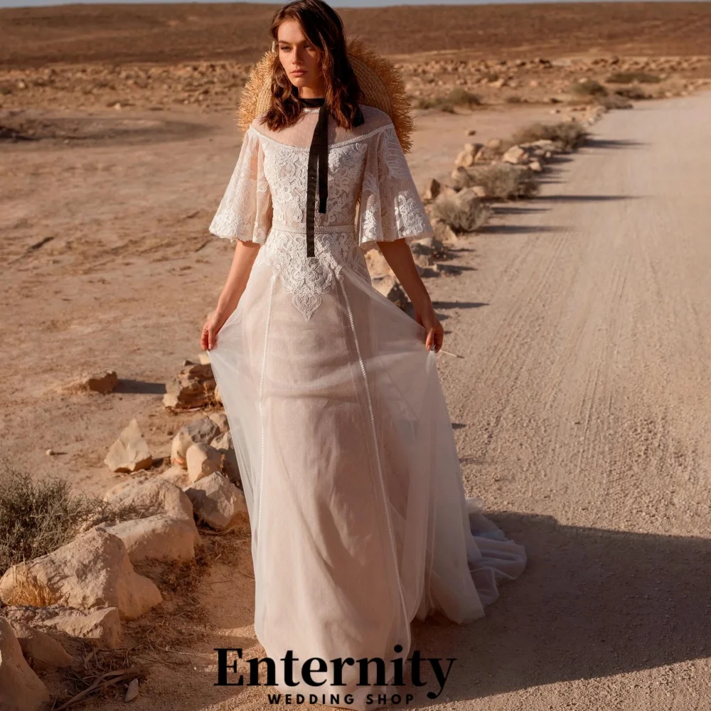 Customized Wedding Dresses O-neck For Strapless Women 2024 Charming Simple Tulle Lace Applique Bridal Gowns Vestidos De Novia
Customized Wedding Dresses O-neck For Strapless Women 2024 Charming Simple Tulle Lace Applique Bridal Gowns Vestidos De Novia