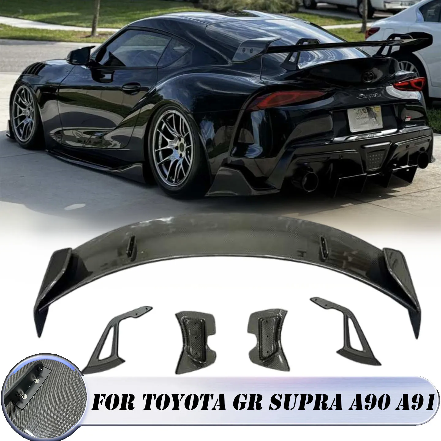 Настоящий сухой задний спойлер багажника из углеродного волокна, крыло, автоматический хвостовой плавник для Toyota Supra A90 A91 AD Style 2019-2026
Настоящий сухой задний спойлер багажника из углеродного волокна, крыло, автоматический хвостовой плавник для Toyota Supra A90 A91 AD Style 2019-2026