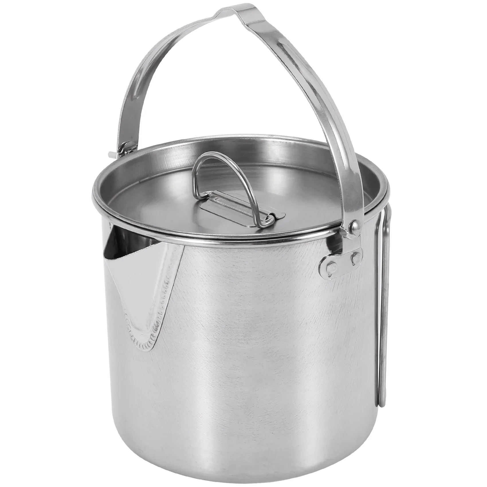 Outdoor Camping Kettle Stainless Steel Cooking Kettle 1.2L Lightweight Compact Camping Pot For Hiking Backpacking Picnic CNIM Ho
Outdoor Camping Kettle Stainless Steel Cooking Kettle 1.2L Lightweight Compact Camping Pot For Hiking Backpacking Picnic CNIM Ho