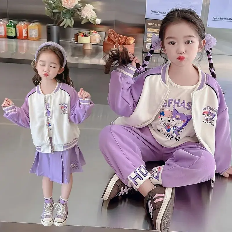 Pcs3 Kawaii Kuromi My Melody Sanrio Cute Cartoon Sportswear Students Children Jacket Trousers Skirt Birthday Gift for Girls
Pcs3 Kawaii Kuromi My Melody Sanrio Cute Cartoon Sportswear Students Children Jacket Trousers Skirt Birthday Gift for Girls