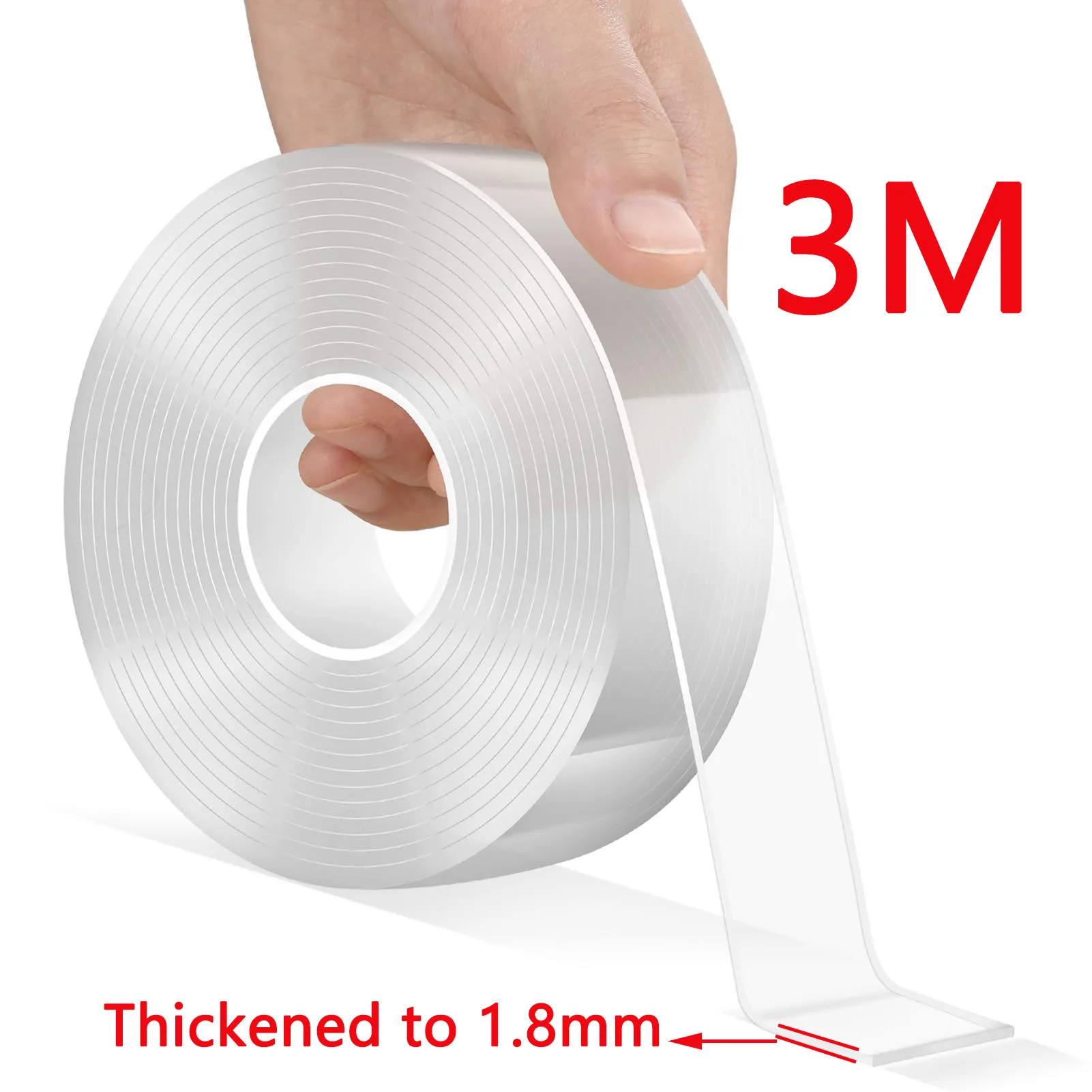 3M Double Sided Tape Thickened 1.8mm Nano Tape Heavy Duty Waterproof Adhesive Tape For Hanging Extra Strong Traceless Sticky
3M Double Sided Tape Thickened 1.8mm Nano Tape Heavy Duty Waterproof Adhesive Tape For Hanging Extra Strong Traceless Sticky