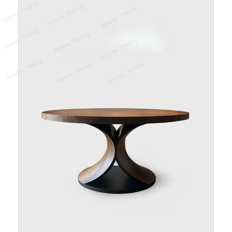 Designer log dining table, antique household use, personalized creative solid wood large round table, walnut light luxury high
Designer log dining table, antique household use, personalized creative solid wood large round table, walnut light luxury high