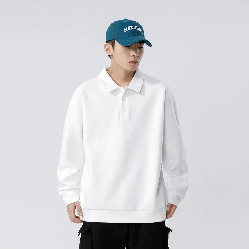 Loose Fit Long Sleeve Shirt Hoodie 350g Pure Color Turn-down Collar Sweatshirt Autumn Winter New Style Casual Cotton Top
Loose Fit Long Sleeve Shirt Hoodie 350g Pure Color Turn-down Collar Sweatshirt Autumn Winter New Style Casual Cotton Top