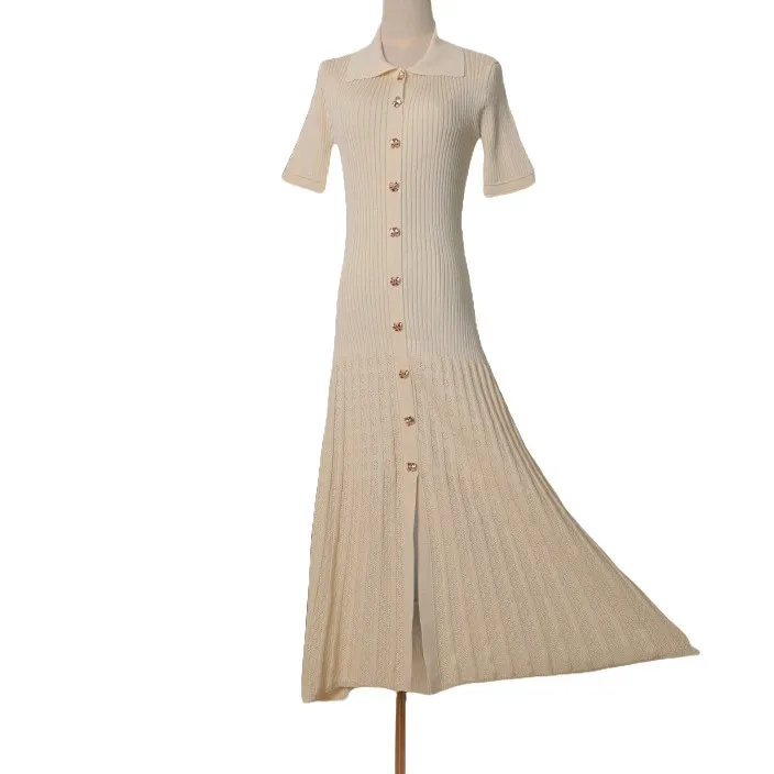 Women's New Fashion Vintage Turn-down Collar Knit Maxi Dress Elegant Single-breasted A-line Long Shirt Dress Lady Vestidos
Women's New Fashion Vintage Turn-down Collar Knit Maxi Dress Elegant Single-breasted A-line Long Shirt Dress Lady Vestidos