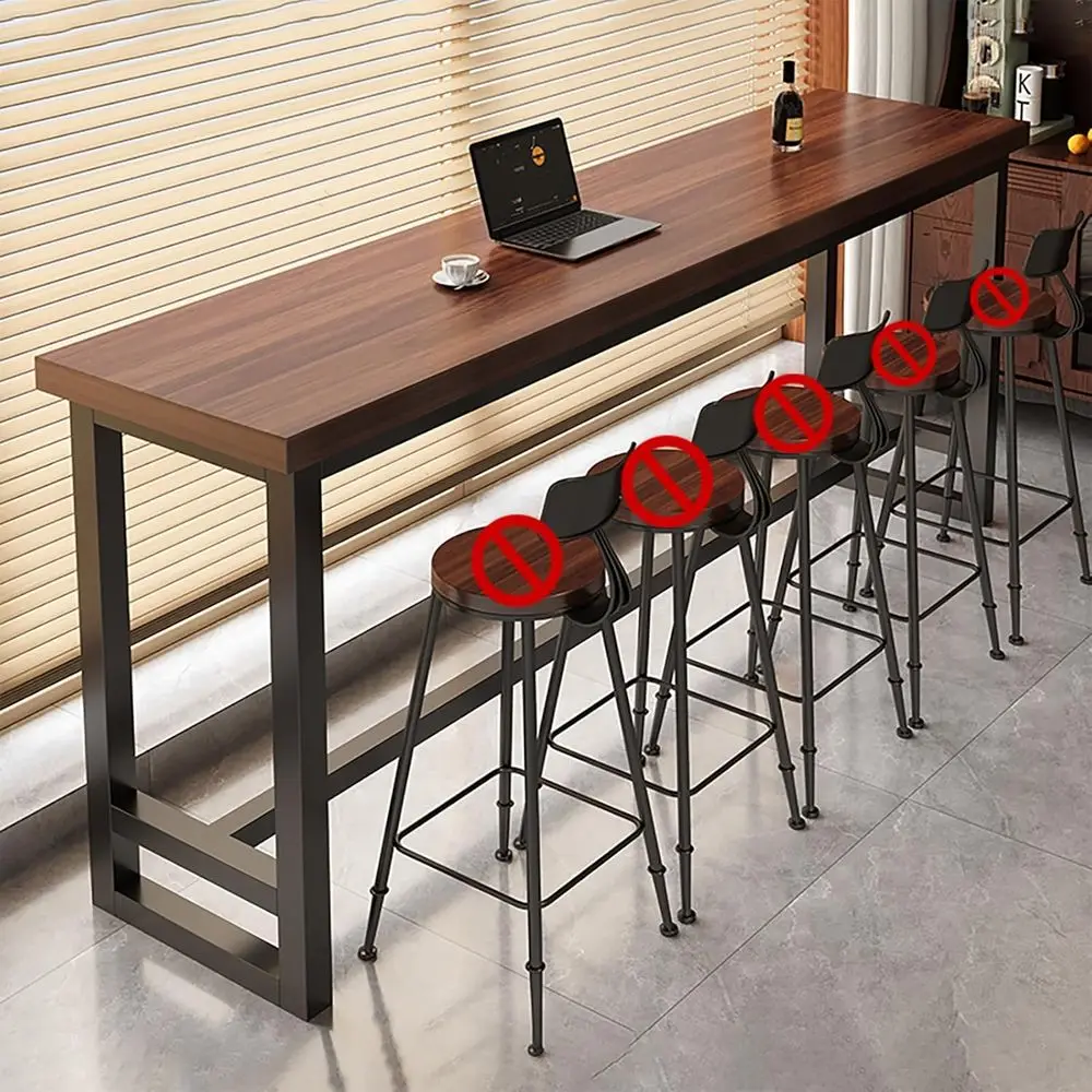 Elegant Metal & Caramel High Top Breakfast Bar Table, 86.6x15.7x40.9in
Elegant Metal & Caramel High Top Breakfast Bar Table, 86.6x15.7x40.9in