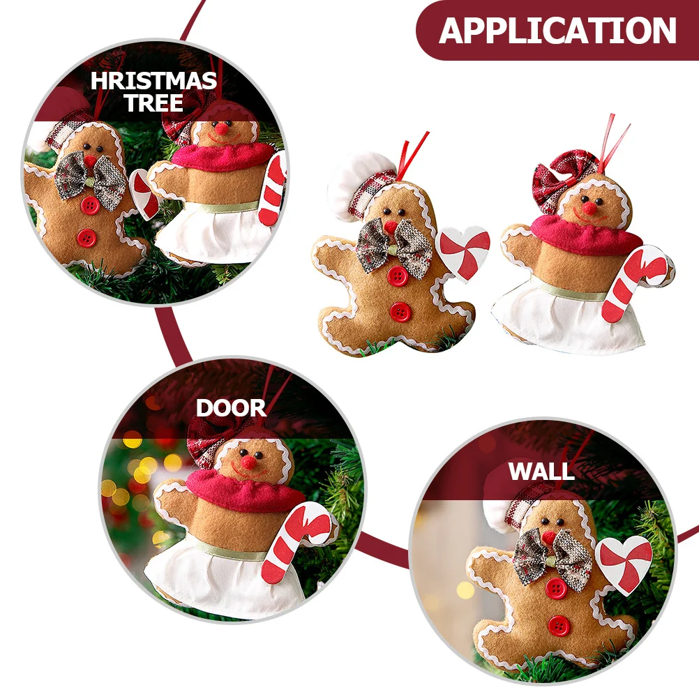 2Pcs Christmas Gingerbread Ornaments Festive Hanging Decor for Holiday Home Party Room Decor Indoor Tree Wall Window Decoration
2Pcs Christmas Gingerbread Ornaments Festive Hanging Decor for Holiday Home Party Room Decor Indoor Tree Wall Window Decoration