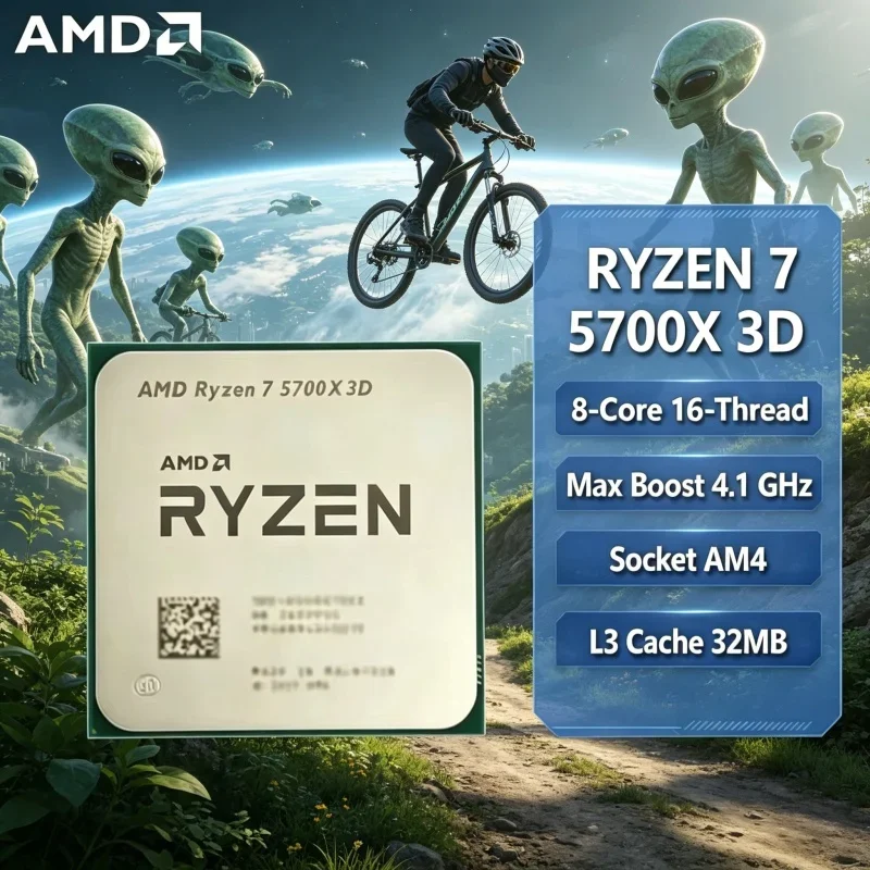 High-fps Rendering AMD R7 5700X3D Latest 2026 Release Zen3 7NM 96MB 3D V-Cache 8C16T AM4 105Ghz Gaming Tray Processor
High-fps Rendering AMD R7 5700X3D Latest 2026 Release Zen3 7NM 96MB 3D V-Cache 8C16T AM4 105Ghz Gaming Tray Processor