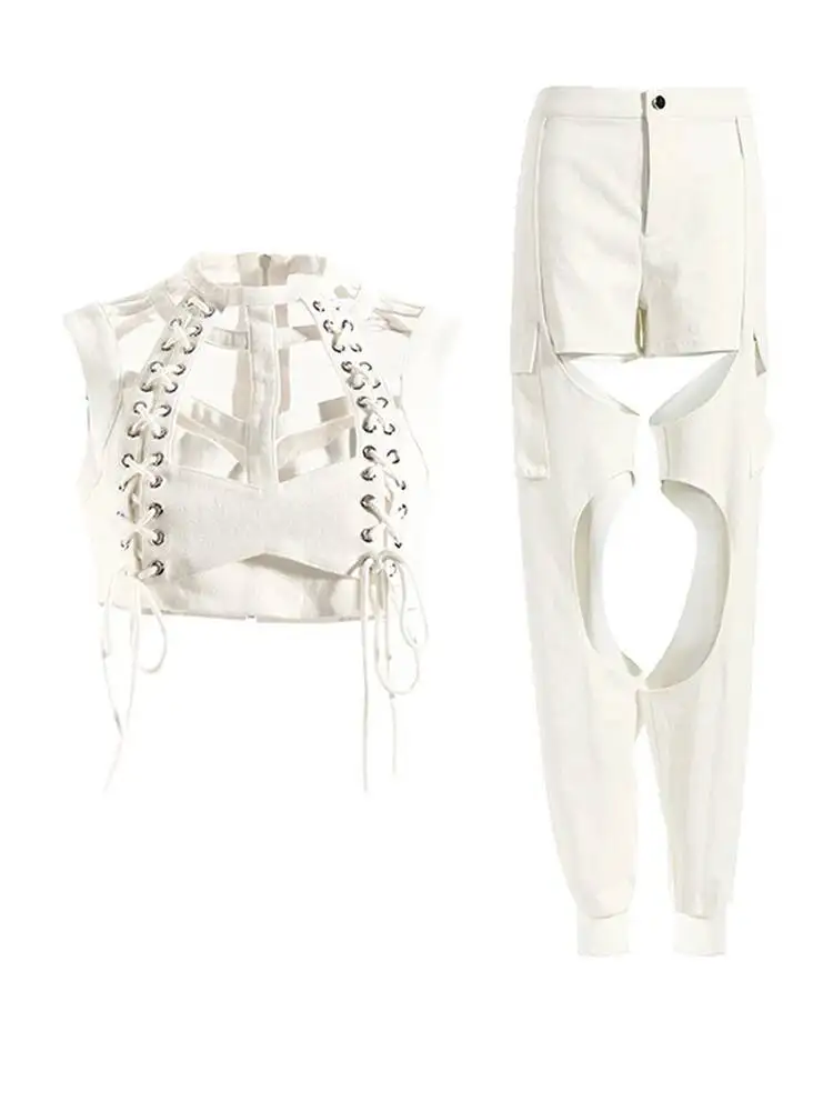 Leg Pants Hollow Wide Out Two Piece Suit New Stand Collar Long Sleeve Loose Fit Women Fashion Spring Autumn 2026 1DEMDDL
Leg Pants Hollow Wide Out Two Piece Suit New Stand Collar Long Sleeve Loose Fit Women Fashion Spring Autumn 2026 1DEMDDL