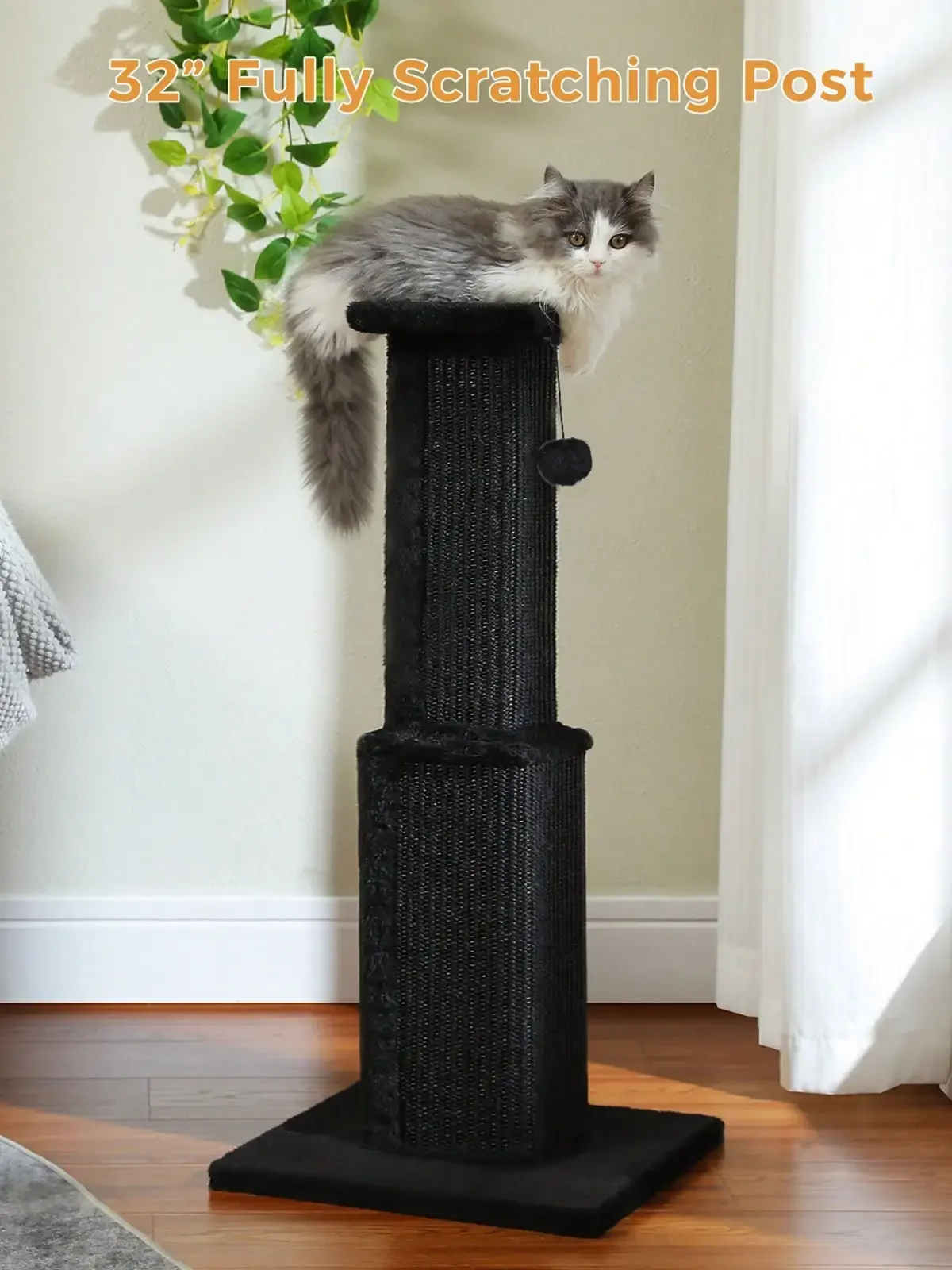 32"Tall Large Cat Scratching Post Scratching Post For Indoor Cats Adults Ultimate Scratch Post With Woven Sisal, Large
32"Tall Large Cat Scratching Post Scratching Post For Indoor Cats Adults Ultimate Scratch Post With Woven Sisal, Large