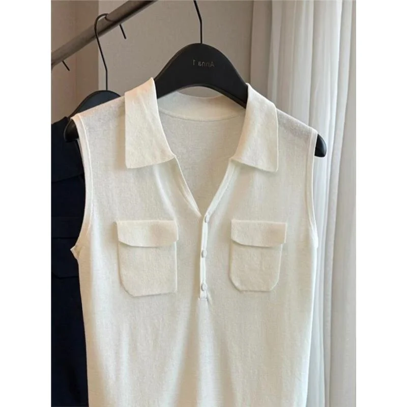 Soft Comfortable Knitted Ne Vest Women's Summer Commute Casual Breathable Top Faionable Plain Color Workwear
Soft Comfortable Knitted Ne Vest Women's Summer Commute Casual Breathable Top Faionable Plain Color Workwear