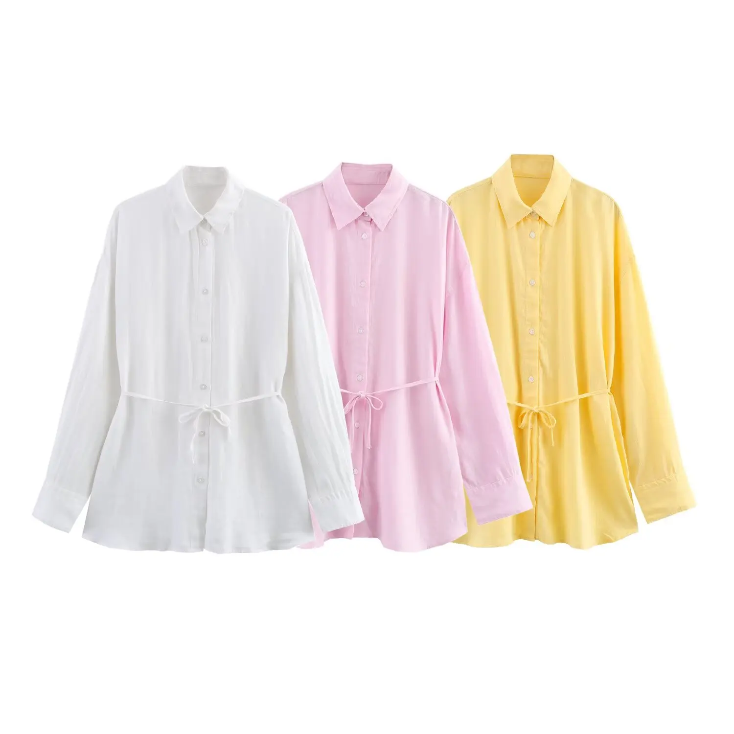 BM&MD&ZA Womens Solid Color Shirt with Belt Design Long Sleeve Loose Fit Fashionable Ladies Casual Stylish Blouse
BM&MD&ZA Womens Solid Color Shirt with Belt Design Long Sleeve Loose Fit Fashionable Ladies Casual Stylish Blouse