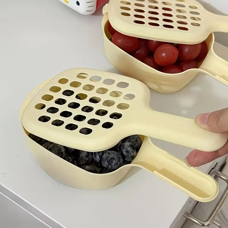 Perfect For Cherries And Blueberries, Durable Plastic Kitchen Strainer 1pc Easy-clean Mini Fruit Drain Basket With Handle
Perfect For Cherries And Blueberries, Durable Plastic Kitchen Strainer 1pc Easy-clean Mini Fruit Drain Basket With Handle